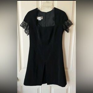 Vintage 80s 90s FE ZANDI Beverly Hills Whimsigoth A-line Cocktail Dress  Size 6